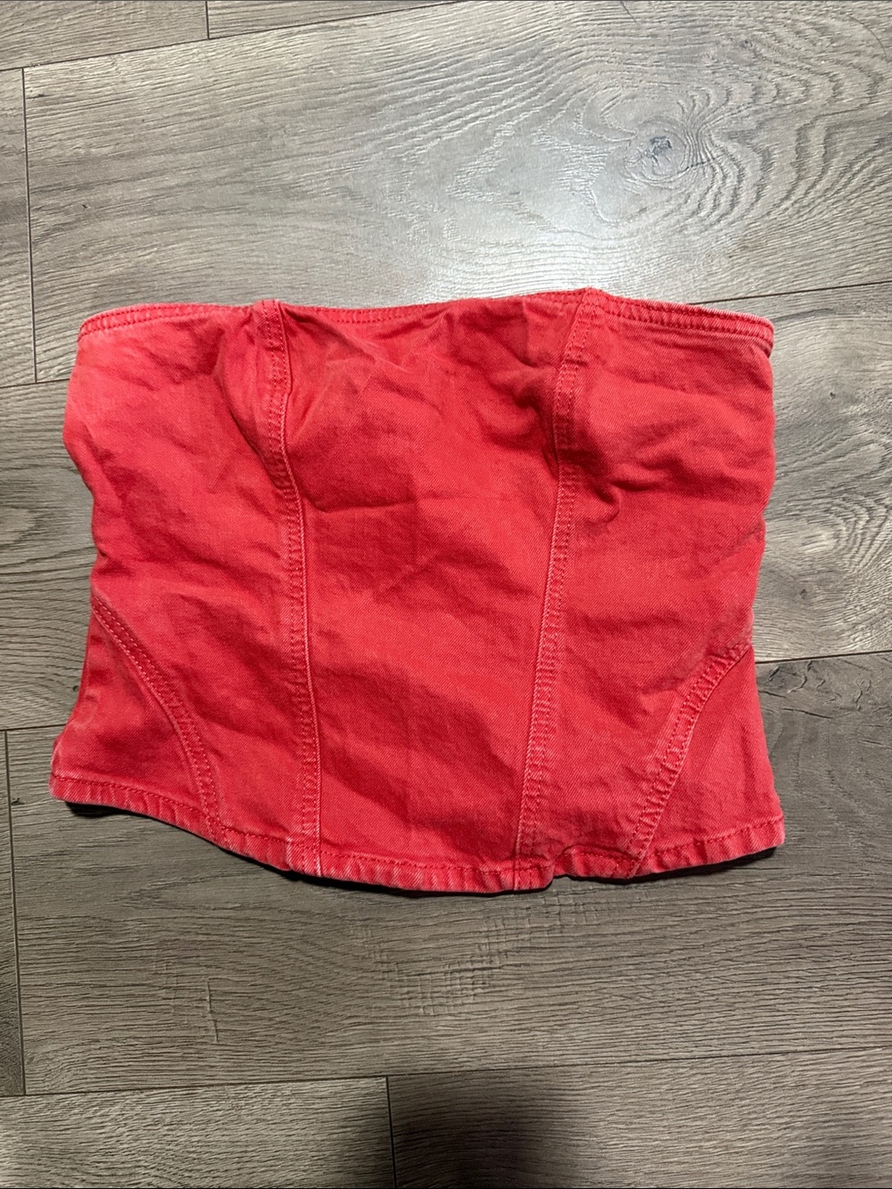 Universal Thread Red Strapless Waist-Contouring Tube Top
